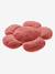 XL faux fur flower floor cushion rosy 