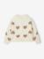 Buttoned cardigan with long sleeves for girls ecru 