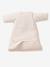 Velour baby sleep bag with removable sleeves marl beige 