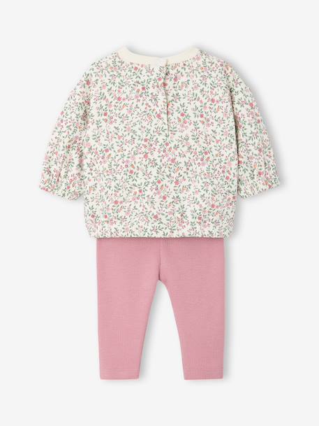 2-piece sweatshirt and trousers set for baby ecru 
