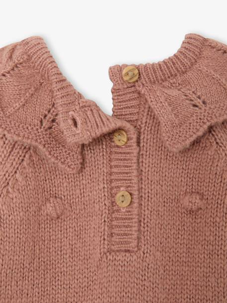 Newborn jumpsuit and tights set blush 