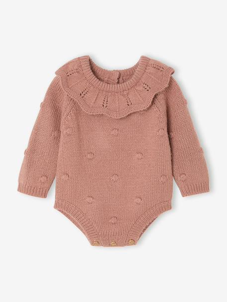 Newborn jumpsuit and tights set blush 