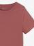 Pack of 2 cropped T-shirts for girls ink blue+old rose 