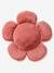 XL faux fur flower floor cushion rosy 