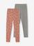 Pack of 2 Basics Leggings for Girls dark grey+dusky pink+khaki+sage green 