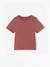 Pack of 2 cropped T-shirts for girls ink blue+old rose 