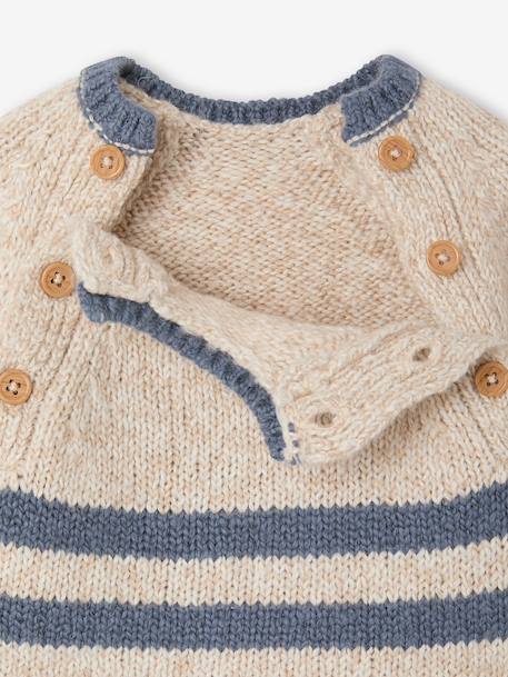 Knitwear jumper for baby boys marl beige 