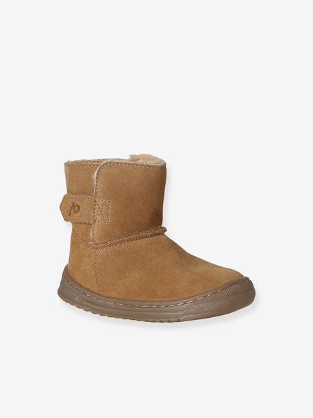 Baby first walking leather boots brown 