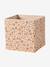 Pack of 3 cotton muslin storage baskets beige 