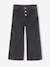 Wide-leg jeans for girls black denim 