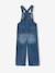Wide-Leg Denim Dungarees for Girls black denim+denim grey+medium blue+stone 