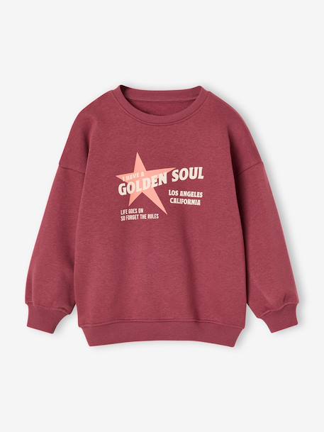 Sweatshirt and leggings set for girls purple clover 