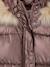 Padded Jacket with Hood & Polar Fleece Lining for Girls anthracite+gold+mauve+rosy 