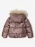Padded Jacket with Hood & Polar Fleece Lining for Girls anthracite+gold+mauve+rosy 