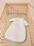 Velour baby sleep bag with removable sleeves marl beige 
