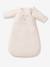 Velour baby sleep bag with removable sleeves marl beige 