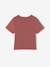 Pack of 2 cropped T-shirts for girls ink blue+old rose 