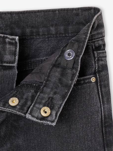 Wide-leg jeans for girls black denim 
