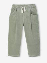 Girls-Trousers-Loose-Fit Corduroy Trousers for Girls