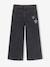 Wide-leg jeans for girls black denim 