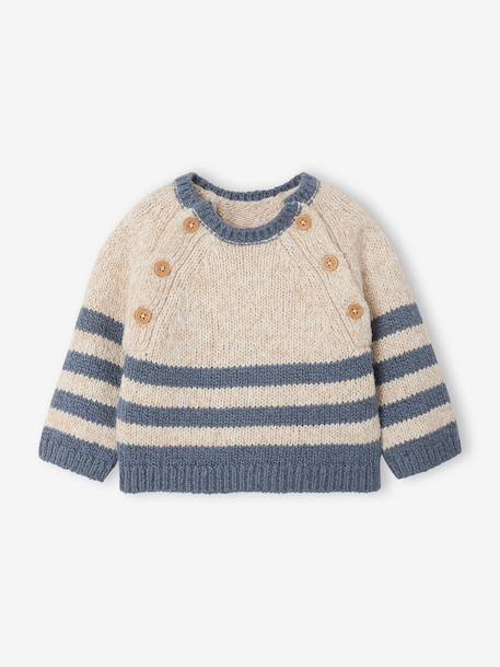 Knitwear jumper for baby boys marl beige 