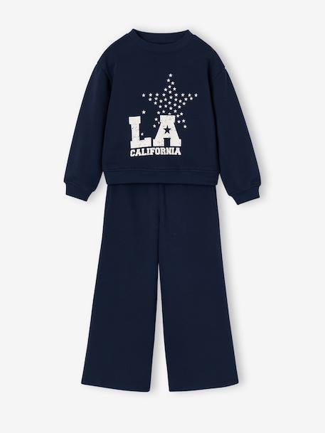 Sports outfit set for girls navy blue 