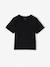 Pack of 2 cropped T-shirts for girls ink blue+old rose 