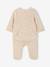 Pack of 3 baby sleepsuits with back opening marl beige+marl grey+sage green 