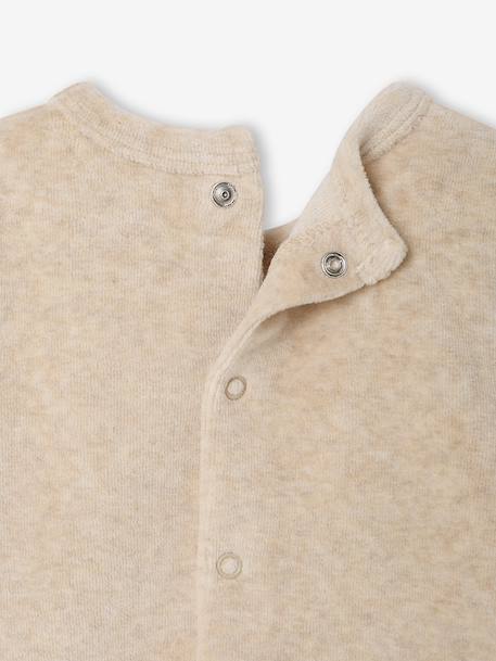 Pack of 3 baby sleepsuits with back opening marl beige+marl grey+sage green 