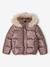 Padded Jacket with Hood & Polar Fleece Lining for Girls anthracite+gold+mauve+rosy 