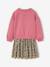 Dual Fabric Dress for Girls anthracite+ecru+mauve+sage green 