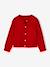 Buttoned cardigan with long sleeves for girls red 