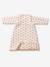 Velour baby sleep bag with removable sleeves ecru 
