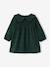 Baby dress in gingham flannel green+terracotta 