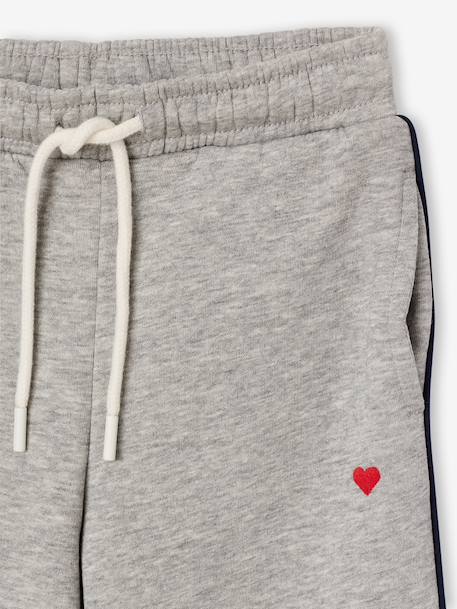 Zip-up sweatshirt tracksuit set for girls marl grey 