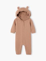 -Long-sleeved hooded playsuit for baby boys