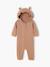 Long-sleeved hooded playsuit for baby boys beige 