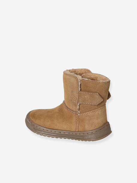 Baby first walking leather boots brown 