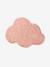 Soft cloud-shaped kids' rug ecru+rosy+sage green 