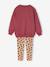 Sweatshirt and leggings set for girls purple clover 