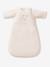 Velour baby sleep bag with removable sleeves marl beige 