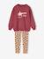 Sweatshirt and leggings set for girls purple clover 