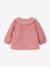 Printed velvet baby blouse rose+vanilla 