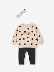 - Sweatshirt + Leggings + Headband Ensemble for Baby Girls