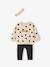 Sweatshirt + Leggings + Headband Ensemble for Baby Girls anthracite+navy blue+sand beige 