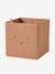 Pack of 3 cotton muslin storage baskets beige 