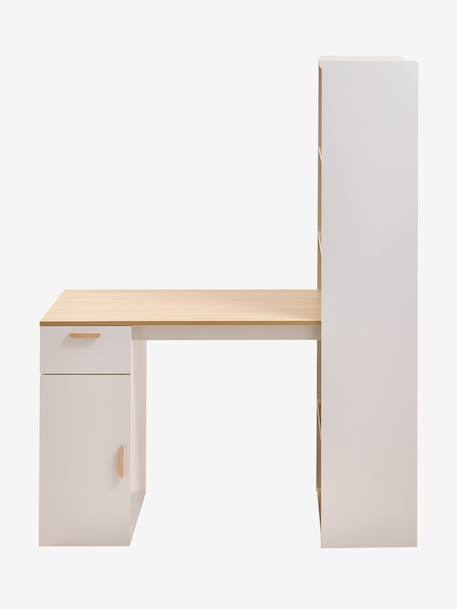 Desk with bookshelf SOREN white 