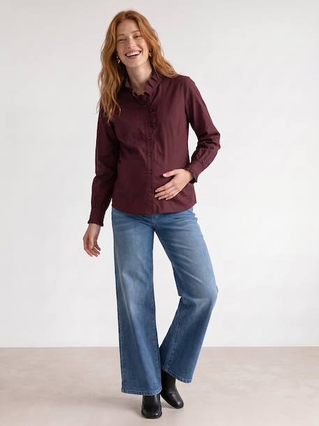 Maternity and nursing shirt plum 