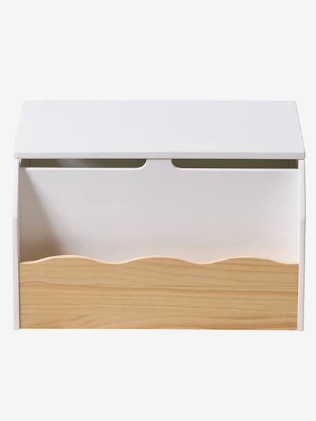 Wavy wooden storage chest wood 