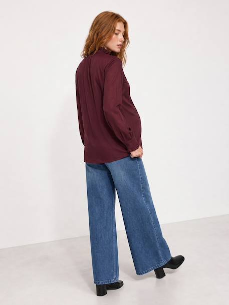 Maternity and nursing shirt plum 